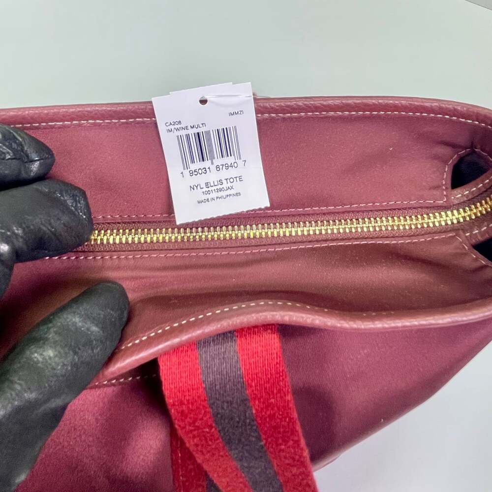 Coach Large ELLIS TOTE in Wine/Bergundy Multi NWT - Picture 8 of 12